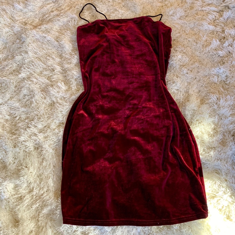 Sexy Red Velvet Party Dress ✨